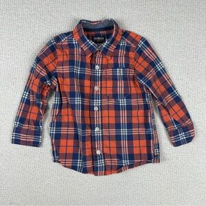 OshKosh B'gosh Kids Plaid Shirt in Orange and Blue